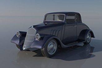 willys coupe 1933 car cars vehicle hobby auto automotive wheel classic sla fdm slot printcar print rc retro interior exterior diy 3d print model - Mito3D