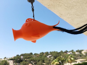 vent girouette météo air maison poisson extérieur 3d print model - Mito3D