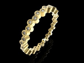 devanado banda anillo diseño diamantes joyas amante joyería joyeria diseñadora lujo anillos estilo Boda oro plata joya 3d print model - Mito3D