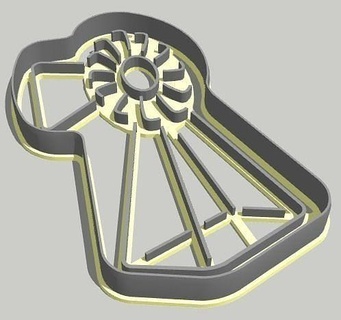 windmill cookie cutter biscuit wind farm agro molino campo house kitchen dining 3d print model - Mito3D