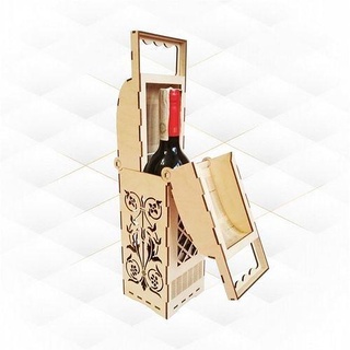 Wein Box Halter Unterstützung 2 Muster Design Laser Schnitt Flasche Schneiden svg Gravur Vektor Vorlage Zeichnung Glühschmiede planen Hobby DIY 3d print model - Mito3D