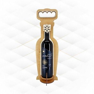 wine box holder hand bottle svg dxf design laser cut cutting drawing vector template engraving glowforge pattern hobby diy 3d print model - Mito3D