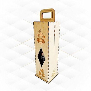 wine box laser cut design cutting drawing svg dxf files wine box bottle holder laser cut cutting design dxf svg drawing vector template pattern glowforge gift diy hobby hobby diy  3d print model - Mito3D