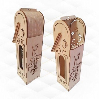 wine box vertical cut file laser machines bottle holder cutting design dxf svg engraving vector template drawing glowforge hobby diy 3d print model - Mito3D
