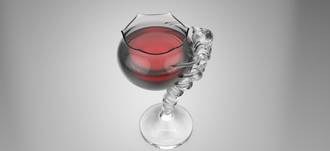 vino bicchiere cristalleria cocktail tazza arredamento champagne stoviglie domestico casa cucina cenare 3d print model - Mito3D