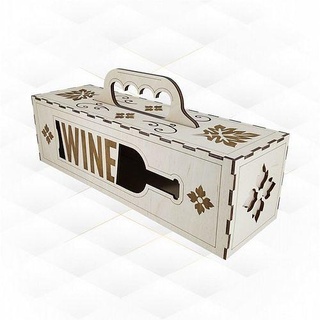 vino orizzontale scatola titolare supporto svg dxf file laser tagliare bottiglia taglio disposizione piano incisione modello glowforge disegno co2 passatempo fai 3d print model - Mito3D