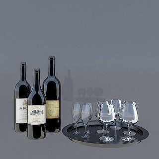vino modello azienda vinicola vigneto bevanda cenare bicchiere elegante cucina Casa arredamento 3d print model - Mito3D
