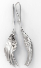 wing design earrings jewelry wings dainty designer unique beautiful 3d print model - Mito3D