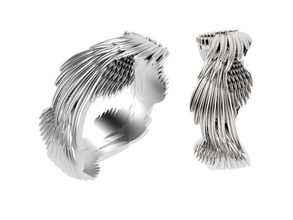 wing design ring jewelry rings 3d 3dp 3dprinting printing wings wingdesignring 3ddesign jewellery 3d print model - Mito3D