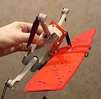wing dji mini 3 pro drone quadcopter djimini3pro research aerodynamic aircraft hobby diy robotics 3d print model - Mito3D
