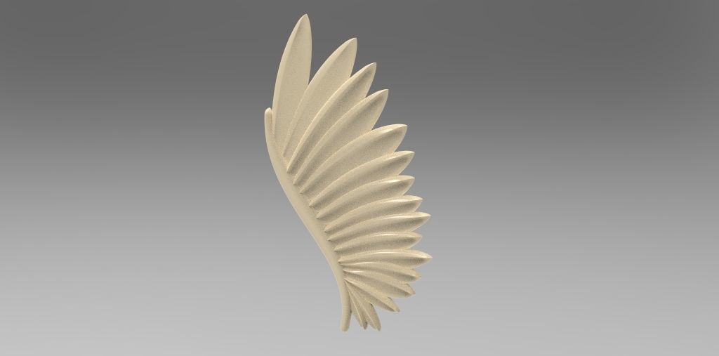 wing model angel bird art jewelry broche feather brooches 3D print model - Mito3D