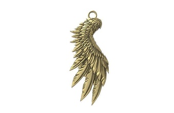 wing pendant jewelry jewel fashion art angel pendants 3d print model - Mito3D