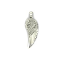 wing pendant gold jewelry art silver printable sterling white jewel pendants 3d print model - Mito3D