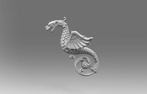 winged dragon art creature monster sculptures sculpture silversmith jewelry wings wingeddragon decorative element scans replicas 3d print model - Mito3D