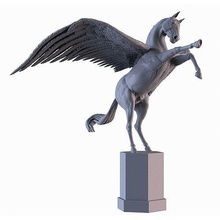 ailé cheval ailes mythologie fantaisie fictif créature statue sculpture magique légende aile mythe mythique ange décor imprimable art sculptures 3d print model - Mito3D