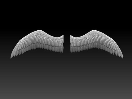 alas pájaro impresión pluma plumas escultura águila Paloma oro martín gorrión ganso Pato ala Arte esculturas ángel 3d print model - Mito3D
