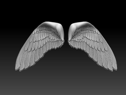 asas pássaro impressão pena penas escultura Águia Pombo ouro Martin pardal Ganso Pato asa arte esculturas anjo 3d print model - Mito3D