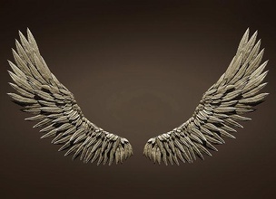 wings wing bird flying zbrush flight sculpture 3d modeling fly statue games toys 3d print model - Mito3D