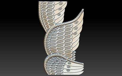 alas ángel 3d modelo impresión formatos obj fbx pájaro pluma Arte esculturas cnc estatua 3d print model - Mito3D