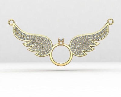 wings necklace jewelry 20-mp wing wings pendant jewelry angel eagle fin sail pinion gem butterfly gold silver cupid diamond bird flying fly pendants necklaces  3d print model - Mito3D