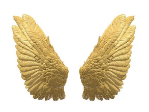 wings printable 01 wing feather flying angel bird nature art sculptures statue cupid deco cherub cosplay fly cnc pendant 3d print model - Mito3D
