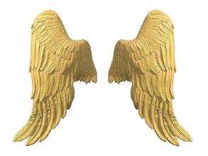 wings printable 05 wing feather flying angel bird nature art sculptures statue cupid deco cherub cosplay fly cnc pendant character 3d print model - Mito3D