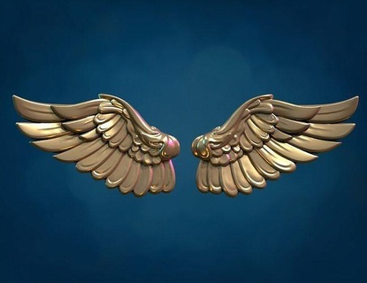 kanatlar Rahatlama kartal güvercin kutsal ruh takı gökyüzü uçmak Sanat heykeller 3d print model - Mito3D