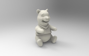 winnie pooh 3d printable print toys games 3d print model - Mito3D