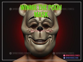 winnie pooh víspera santos máscara sangre miel miedo casco cosplay disfraz horror humano cabeza juegos juguetes 3d print model - Mito3D