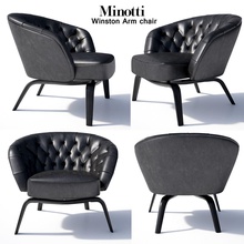 winston arm chair house armchair model interior furniture 3d print model - Mito3D