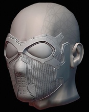 invierno soldado máscara maravilla juguete cosplay 3d impresión casco juegos juguetes 3d print model - Mito3D