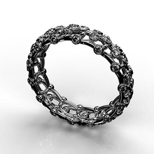 fil de bande bijoux l'engagement l'anneau les diamants 3ds max obj pave 3d or d'argent ztl stl zbrush luxe le platine mariage anneaux 3d print model - Mito3D