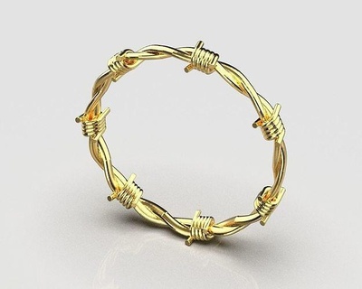 wire ring 097 jewelry band tie rope knot infinity mix size style fashion vintage retro women female men unisex rings art 3d print model - Mito3D