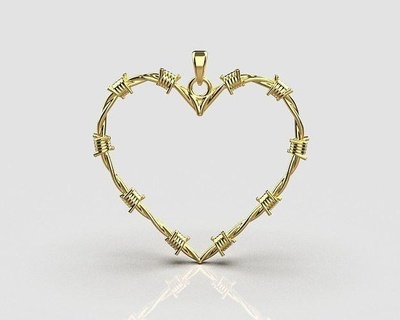 wire shape heart earrings kolco sergi dlya pechati 3dmodel printable sterling fashion silver engagem platinum jewellery engagement jewel jewelry missfox dekoracia pendants 3d print model - Mito3D