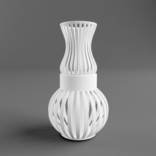 wire vase two parts house pot flower decor 3d print printable design modern home printing 3d print model - Mito3D