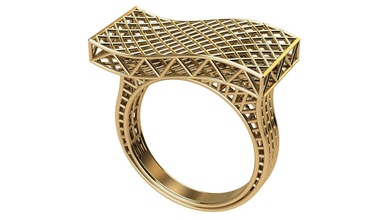WLAN-wave-ring Schmuck kostbar gold Luxus design Muster bedruckbar ist Juwel Mode-ring vision gold-ring Silber sterling Draht wave textur drucken Ringe 3d print model - Mito3D