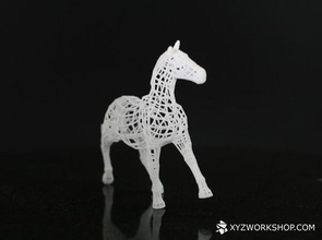 wireframe horse- small horse equine stallion pony mare riding art sculptures 3d print model - Mito3D