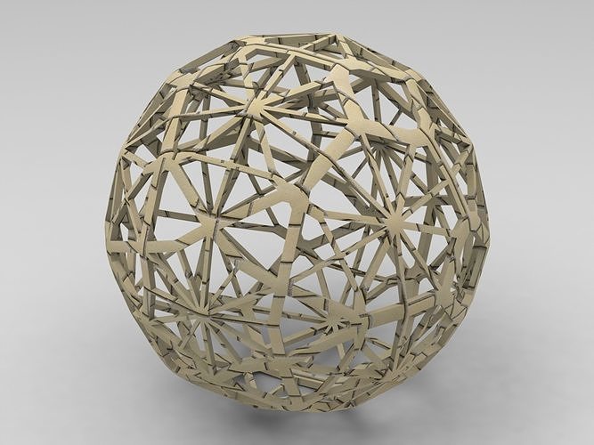 drahtmodell gestalten geometrisch facettiert kugel komplex ball geformt kunst archimedisch geometrie kugelförmig polyeder symmetrisch uniform gesichter design draht modern mathematisch 3D print model - Mito3D