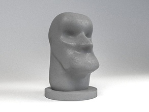 saggio mans testa la scultura uomo statua faccia stilizzato stampabile art arredamento sculture 3d print model - Mito3D