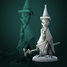 witch familiar sculpture tabletop character boardgame dnd dndminiature pathfinder games toys miniature highdetail creature art scifi robot board 3d print model - Mito3D