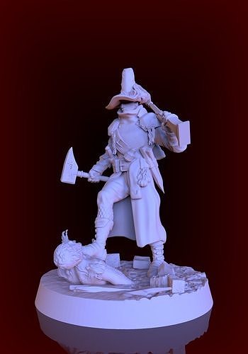 cadı avcı Kaptan Mordheim Warhammer minyatürler fantezi eski dünya vatandaş avcısı rulo dnd savaş oyunları çatışma grubu Önder karanlık 32mm rpg Zindanlar Ejderhalar hobi kendin yap 3D print model - Mito3D