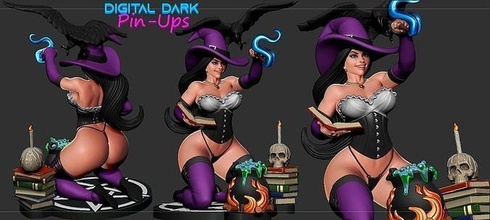 witch nsfw version miniature 38mm nsfw witch nsfw sexy halloween magic witchcraft spell sorcerer wizard potion mage alchemy woman girl art sculptures games toys games toys
