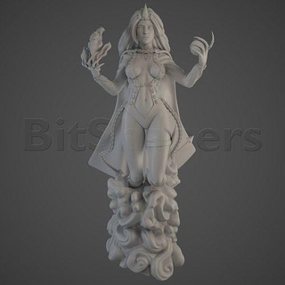 witch queen dark dragons dungeons girl rpg woman magic miniature noble role playing tabletop 28mm sorceress sorcerer games toys board 3d print model - Mito3D