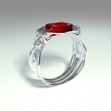 bruja anillo plata esmeralda magia joyería joya desafío anillos 3d print model - Mito3D
