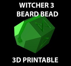 bruxo 3 barba conta gema joalheria platina prata esterlina moda 3d print model - Mito3D