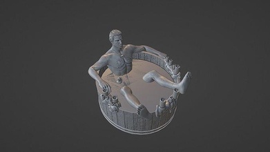 bruxo 3 selvagem caçar geralt in banho rivia jogos brinquedo figura hd modelo fácil impressão ponte 3d arte esculpir estátua brinquedos acessórios 3d print model - Mito3D