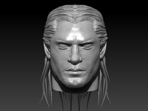 witcher henry cavill henrycavill netflix man portrait head face male people art sculptures 3d print model - Mito3D