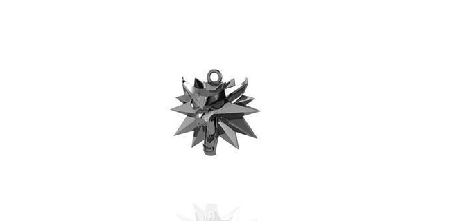 witcher medallion - school wolf art sculptures scholl silver sculpture pendant geek badass emblem geralt rivia blaviken jewelry pendants 3d print model - Mito3D