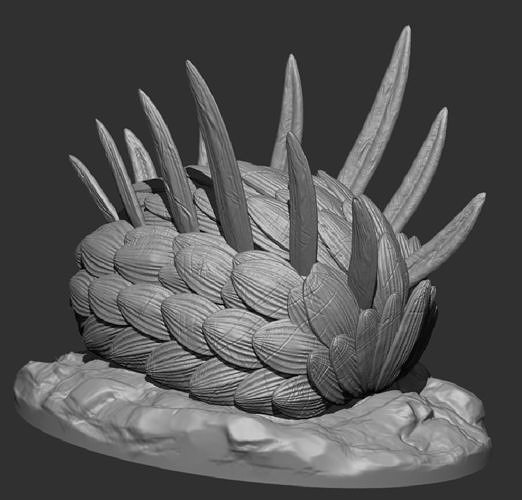wiwaxia corrugata fossil invertebrate molusca sla fdm dlp nature art paleontology extinct science biology 3D print model - Mito3D