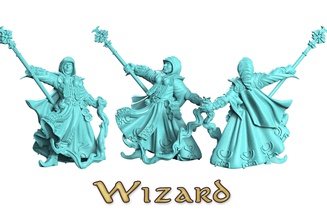 wizard warhammer dwarves minifigure sorcerer mage magician magic dungeons dragons pathfinder scepter fireball role plaiyng play figure great news crosslances dnd games toys game accessories 3d print model - Mito3D